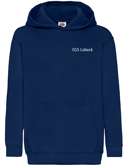 EGS Kinder-Hoodie – navyblau mit weißem Aufdruck